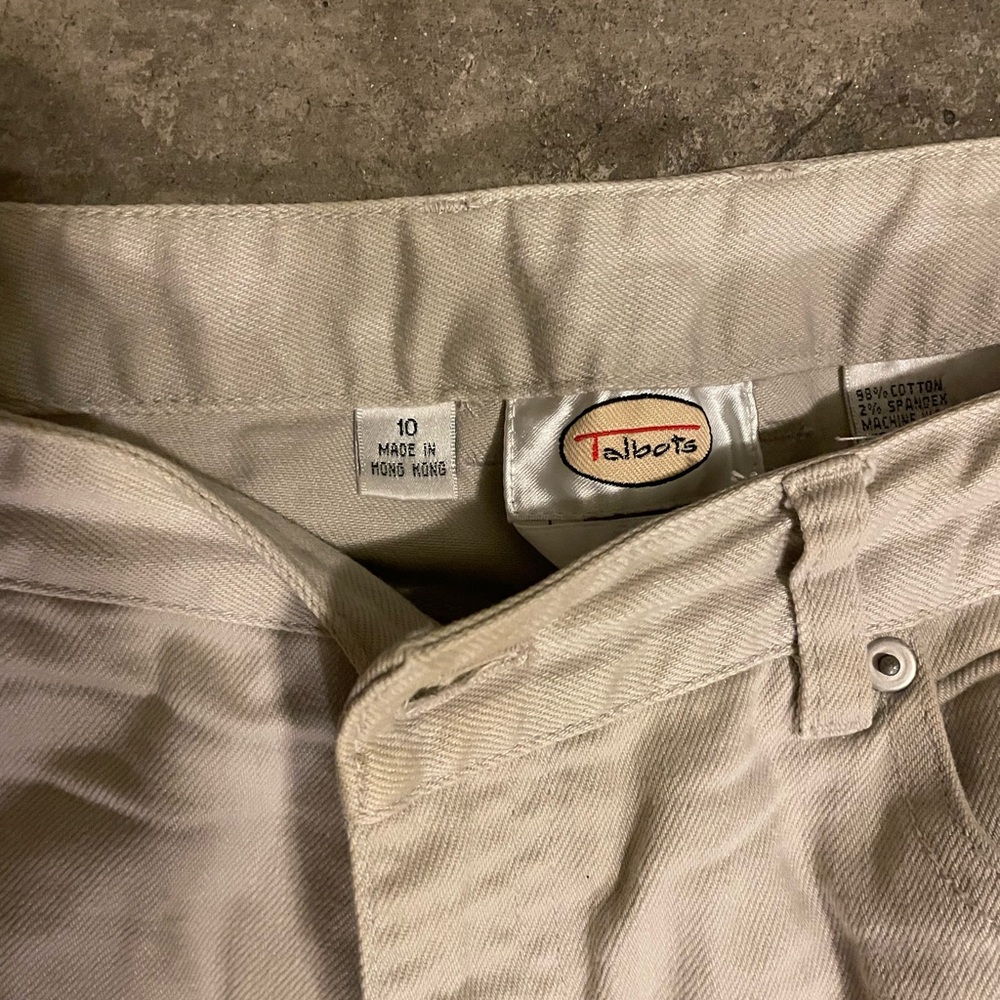 Talbots  Cream Chinos - Picture 2 of 2